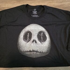 Disney Black and White Jack Skellington Short Sleeve Tee